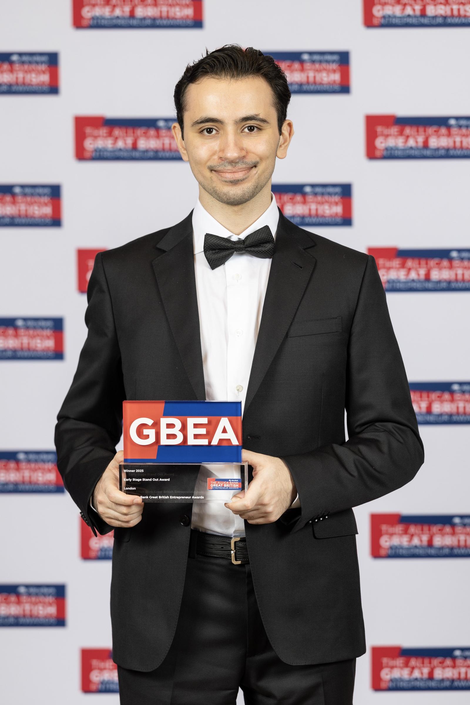 Karim Fawaz at the Great British Entrepreneur Awards, 2025