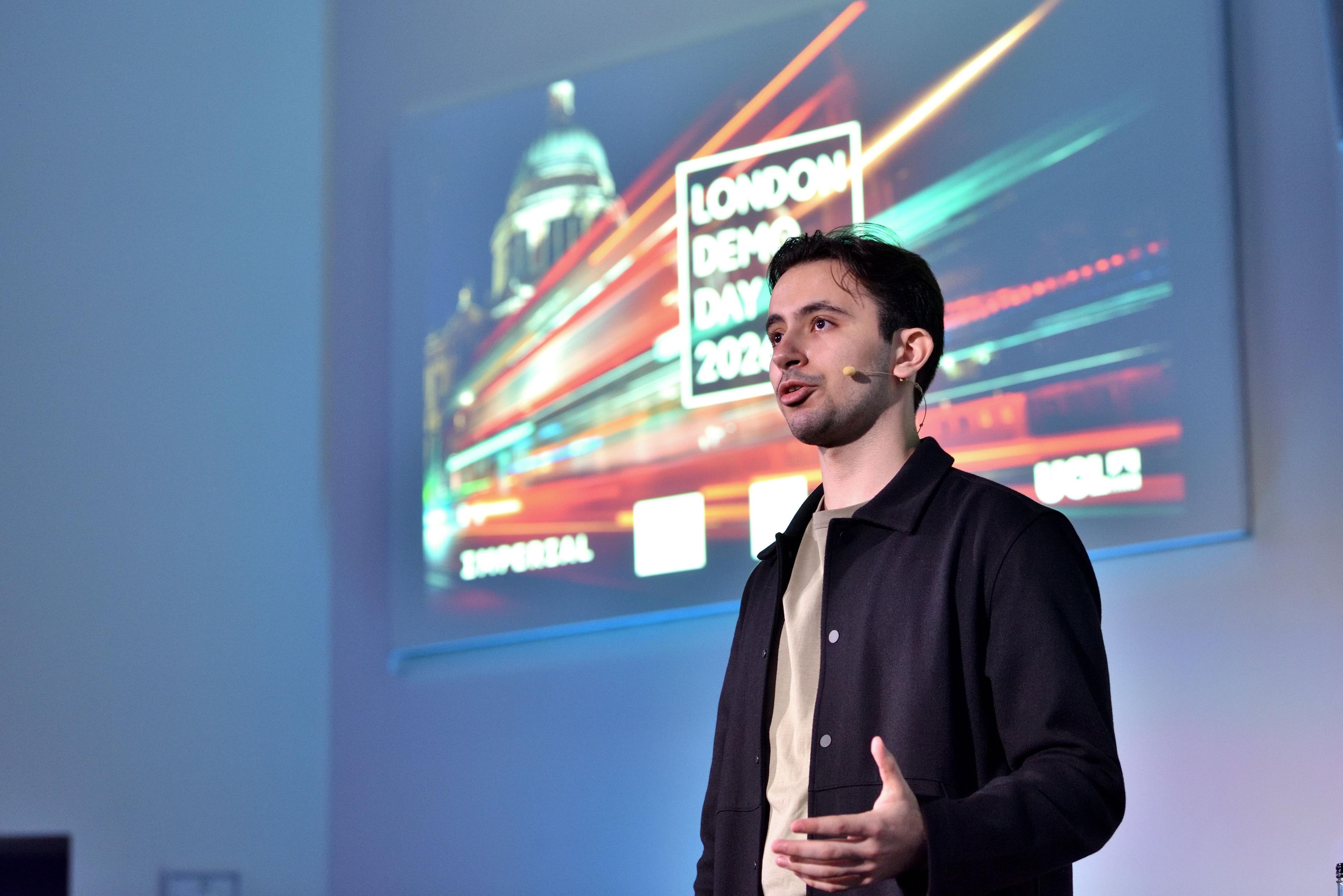 Karim Fawaz Presenting at London Demo Day 2026